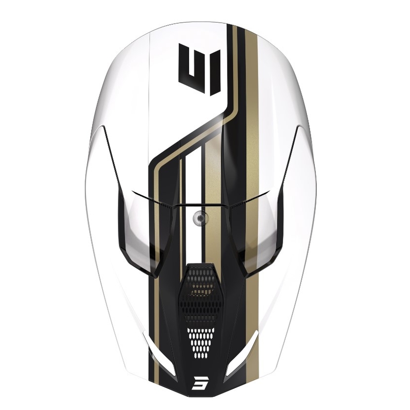 Casco Motocross Shot Furious Heritage negro-oro-blanco liquidación