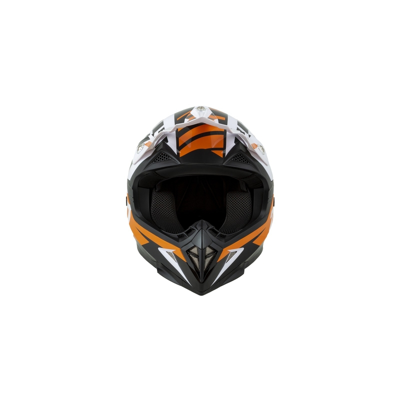 Dětská motokrosová přilba ZED X1.9D oranžovo-černo-bílá