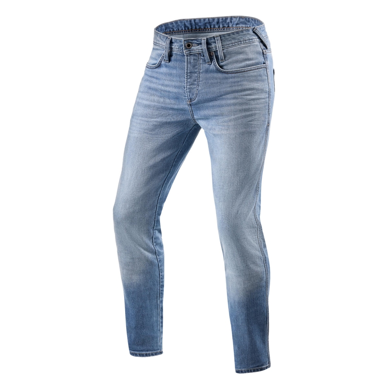 Vaqueros de moto Revit Piston 2 SK azul claro liquidación