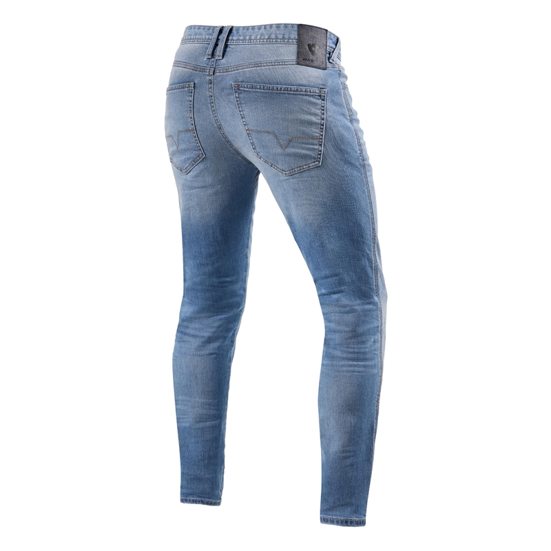 Vaqueros de moto Revit Piston 2 SK azul claro liquidación