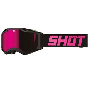 Gafas de motocross Shot Iris 2.0 Solid negro y rosa