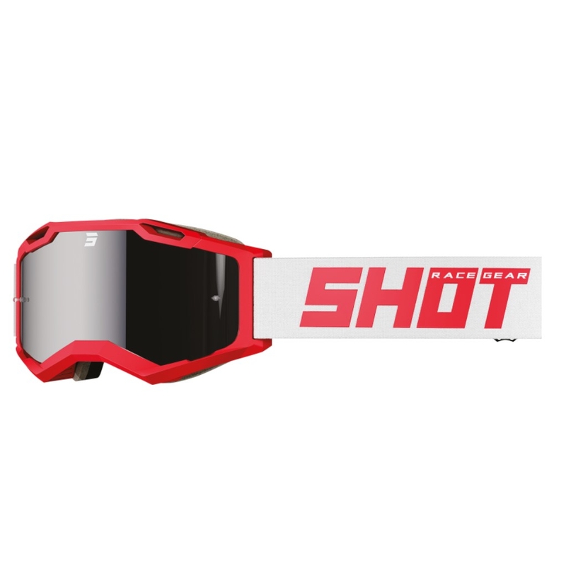 Gafas de motocross Shot Iris 2.0 Solid gris-rojo