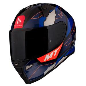 Casco de moto integrado MT Revenge 2 Hector Garzo A7 naranja-azul-negro