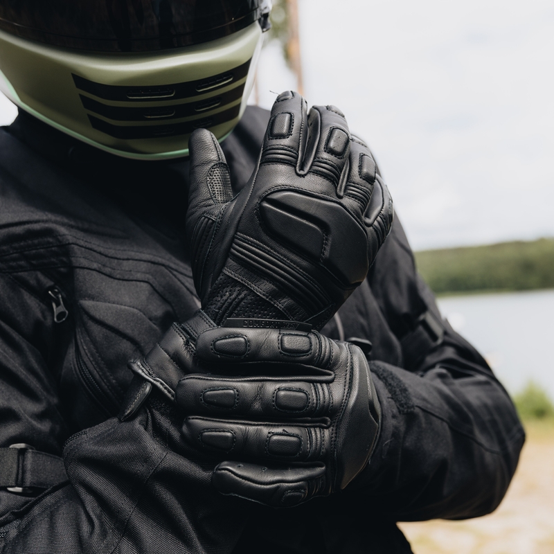 Guantes de moto Ozone Touring II negros liquidación