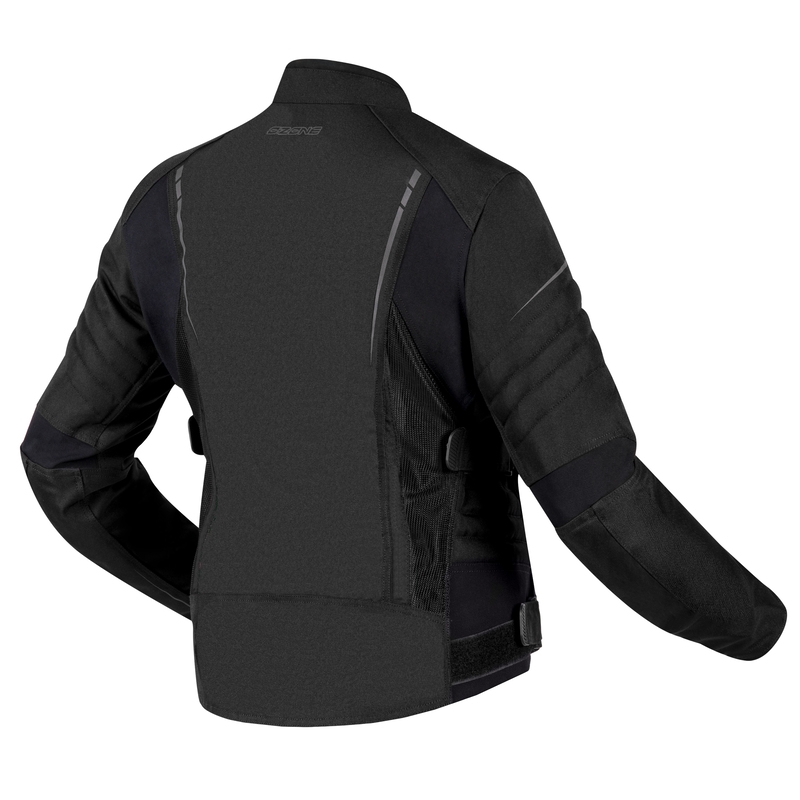 Chaqueta de moto Ozone Flow Black para mujer liquidación