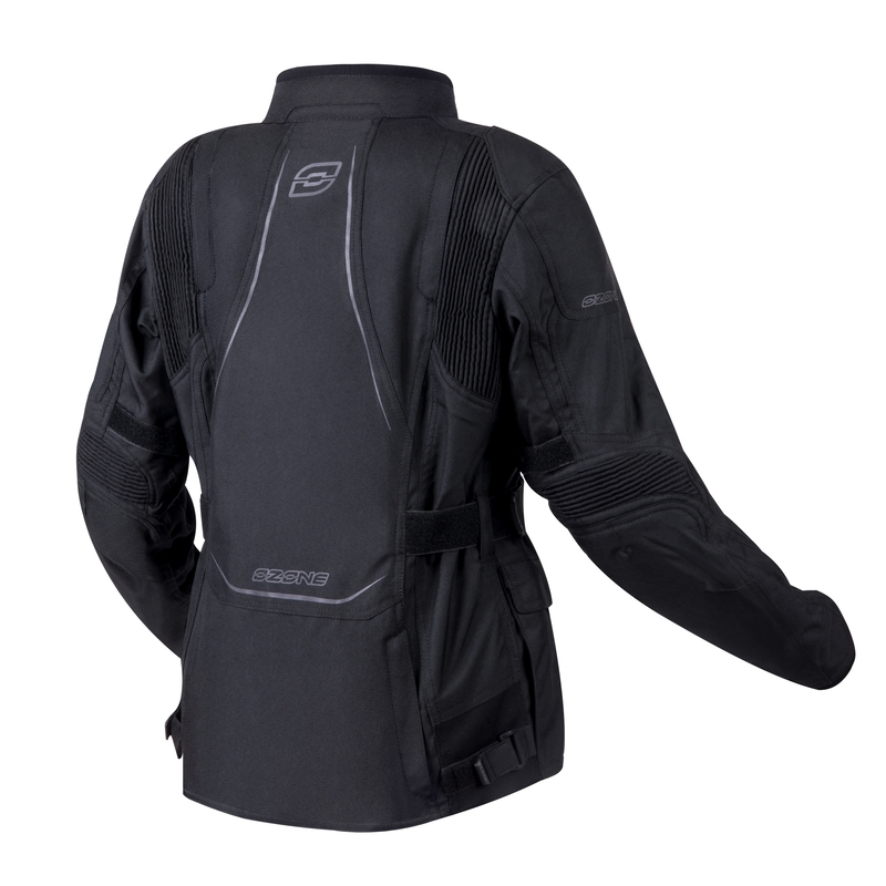 Chaqueta de moto Ozone Sahara para mujer Negro