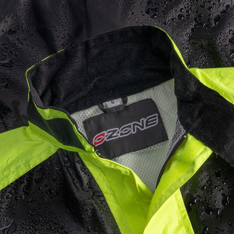 Kombinéza do deště Ozone OZ-141 černo-fluo žlutá