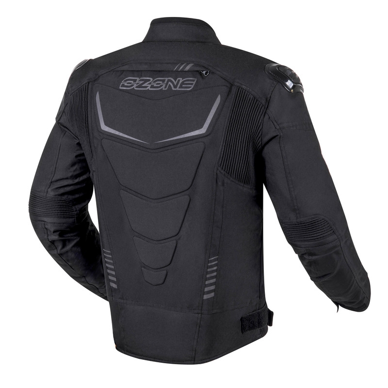 Chaqueta de moto Ozone Pulse negra y gris