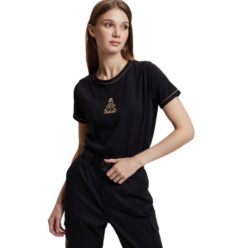 Camiseta señora DAKAR VIP 36 oro-negro