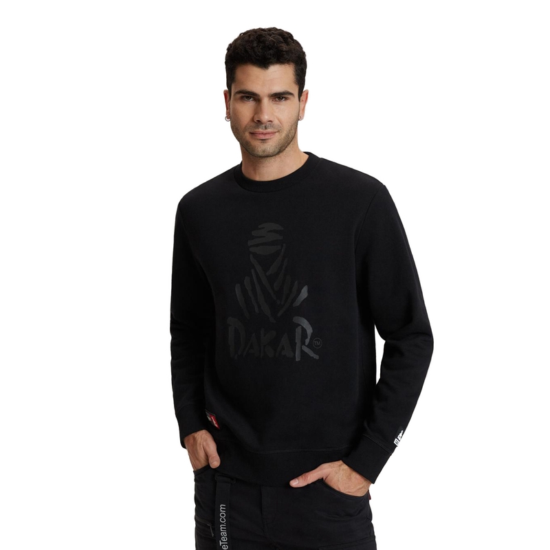Sudadera con capucha para hombre DAKAR DKR CREW 04 negra
