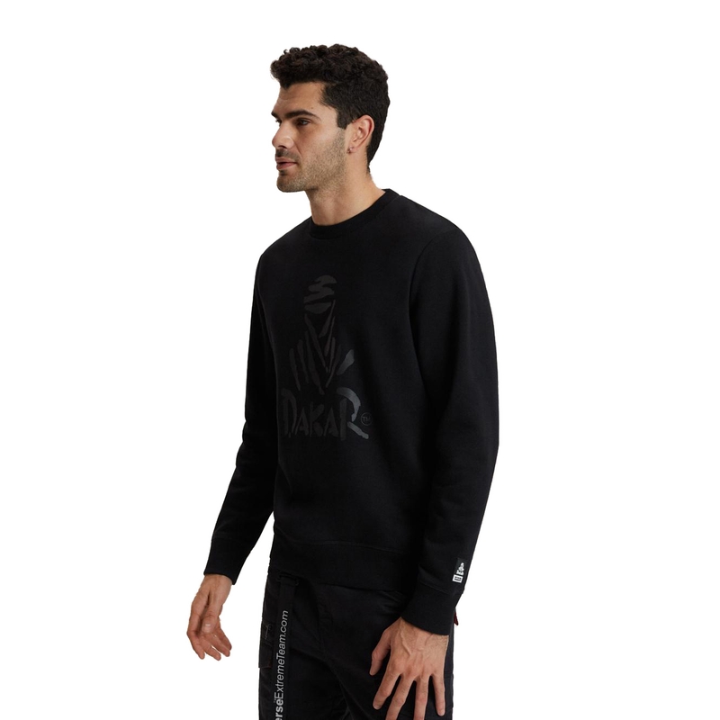 Sudadera con capucha para hombre DAKAR DKR CREW 04 negra