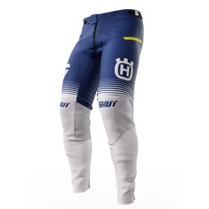 Pantalones motocross Shot Aerolite Husqvarna LE 2023 blanco-azul liquidación