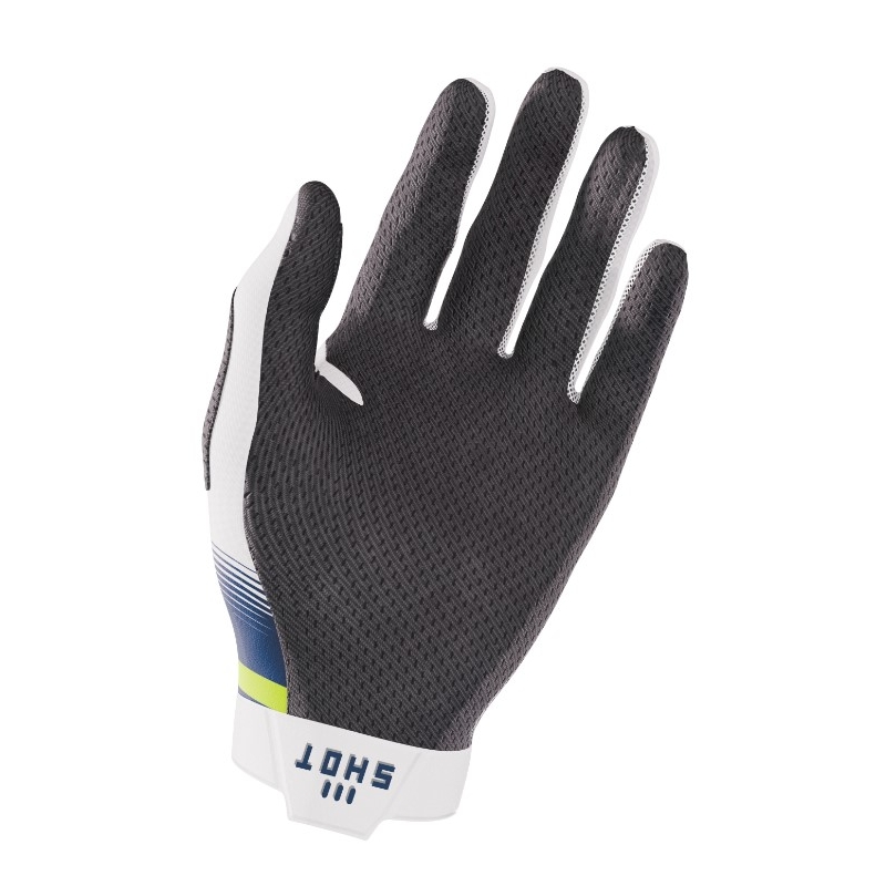 Guantes de motocross Shot Aerolite Husqvarna LE blanco-azul en oferta liquidación