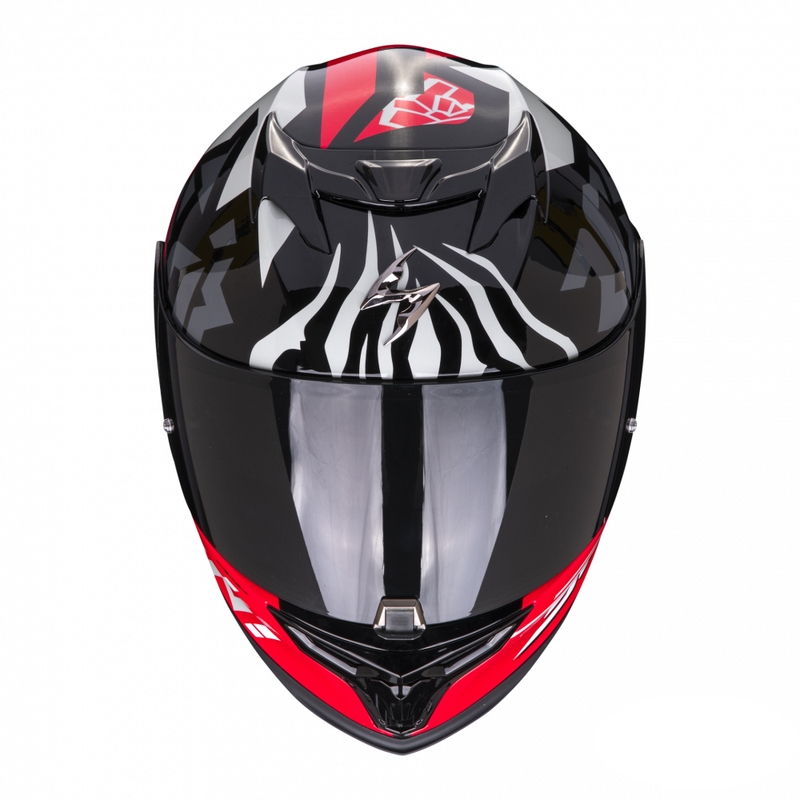 Casco integral de moto Scorpion EXO-520 EVO Air Rok Bagoros negro-rojo