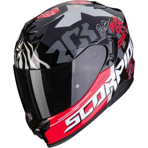 Casco integral de moto Scorpion EXO-520 EVO Air Rok Bagoros negro-rojo