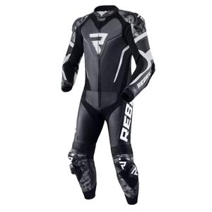 Traje de moto Rebelhorn Rebel negro y blanco