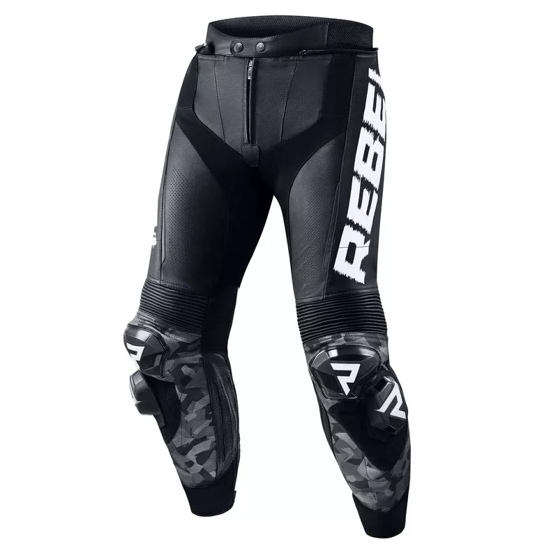 Traje de moto Rebelhorn Rebel negro y blanco