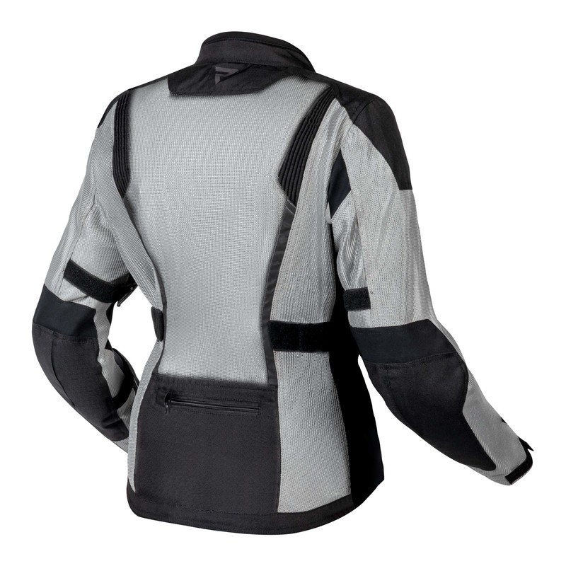 Chaqueta de moto para mujer Rebelhorn Scandal II Plata y Negro liquidación