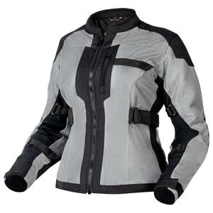 Chaqueta de moto para mujer Rebelhorn Scandal II Plata y Negro liquidación