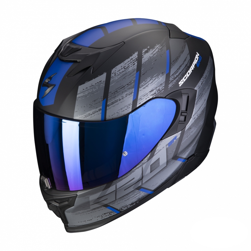 Casco integral de moto Scorpion EXO-520 EVO Air Maha negro-azul liquidación