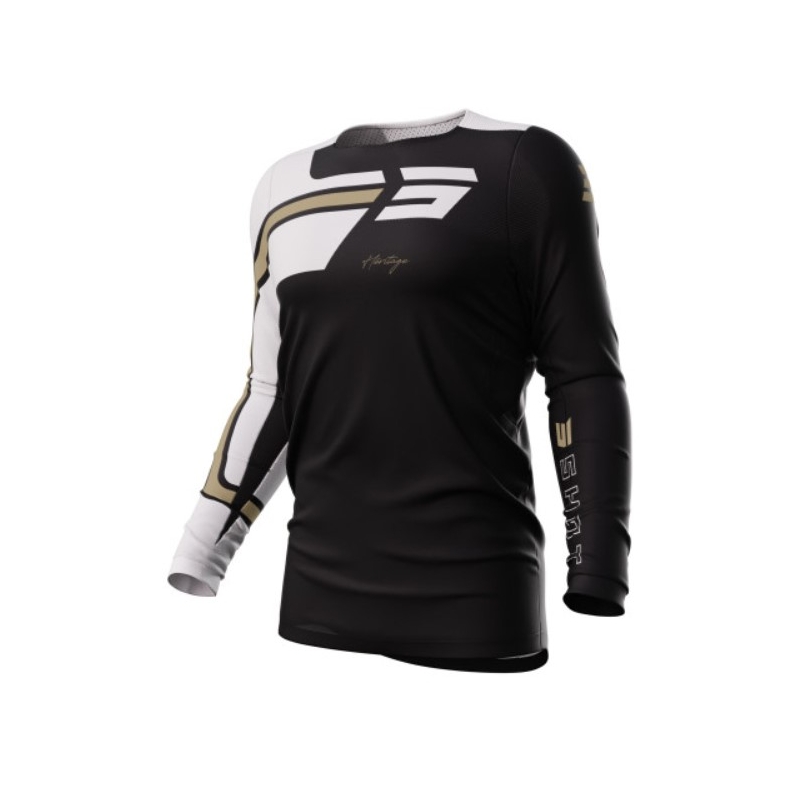 Maillot motocross Shot Contact Heritage marrón-blanco-negro liquidación