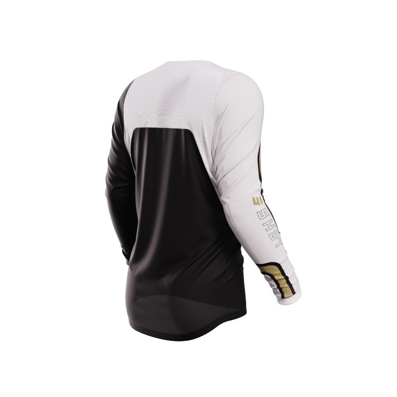 Maillot motocross Shot Contact Heritage marrón-blanco-negro liquidación