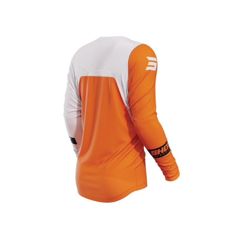 Camiseta motocross Shot Contact Scope blanco-naranja liquidación