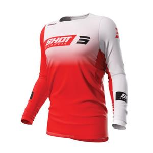 Maillot motocross Shot Contact Scope rojo y blanco liquidación