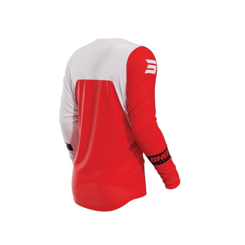 Maillot motocross Shot Contact Scope rojo y blanco liquidación