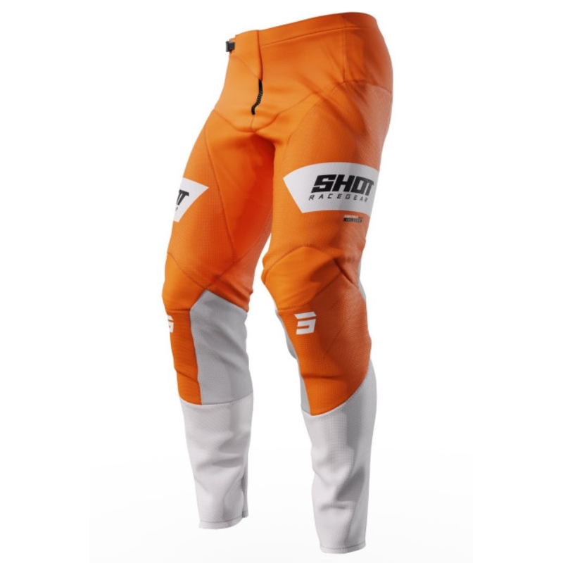 Pantalón Motocross Shot Contact Scope blanco-naranja liquidación