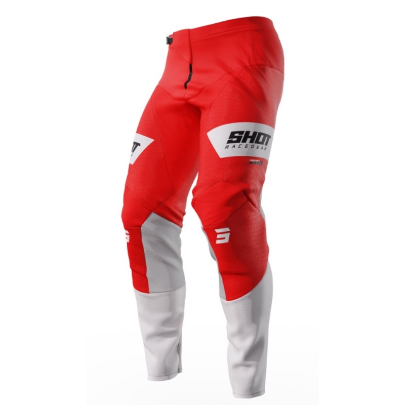 Pantalón Motocross Shot Contact Scope blanco-rojo liquidación