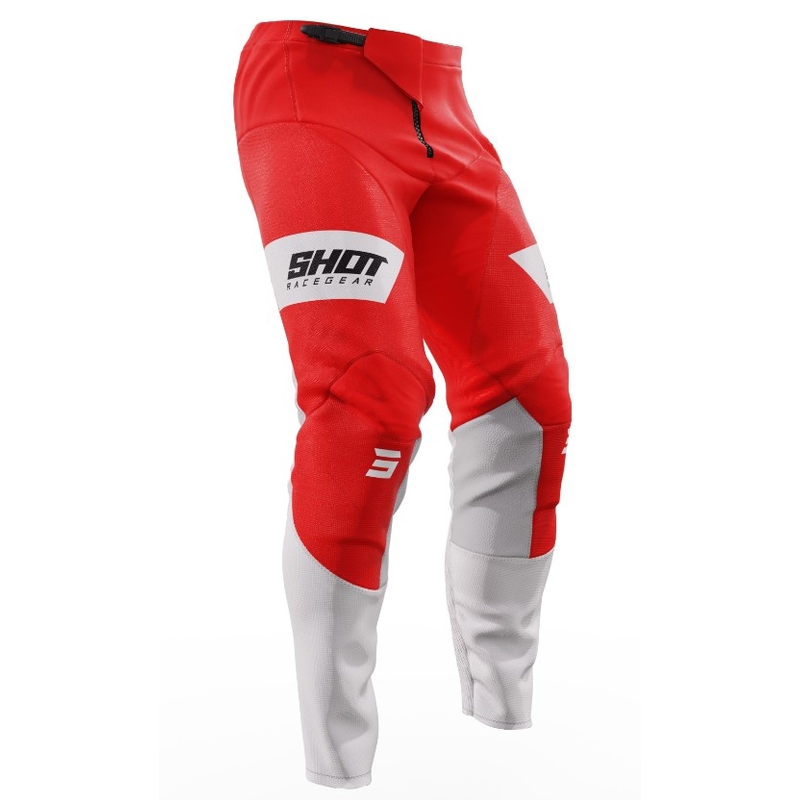 Pantalón Motocross Shot Contact Scope blanco-rojo liquidación