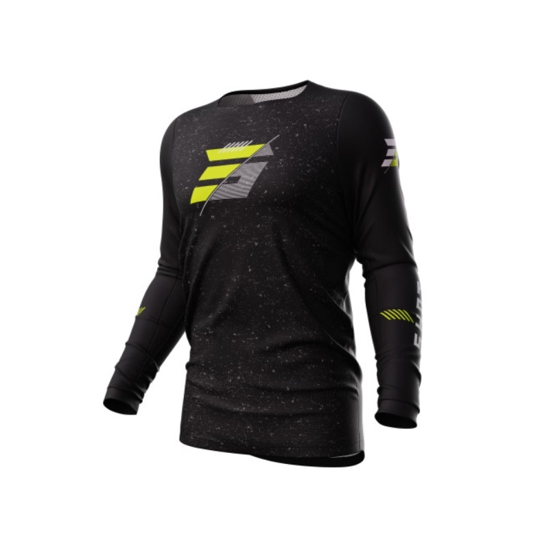 Maillot motocross Shot Contact Speck negro-amarillo fluo liquidación