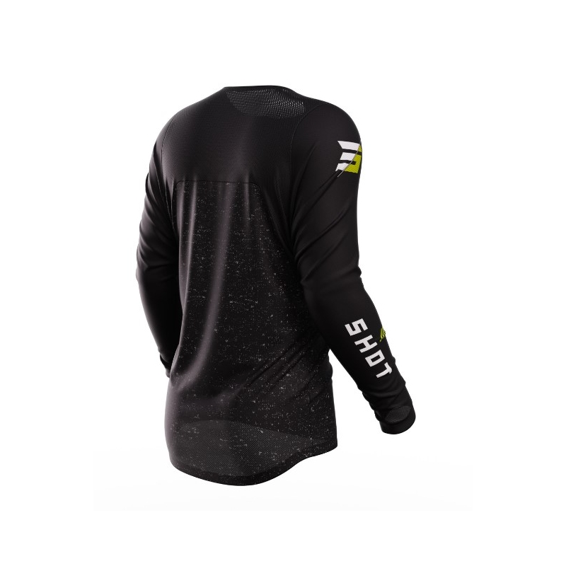 Maillot motocross Shot Contact Speck negro-amarillo fluo liquidación