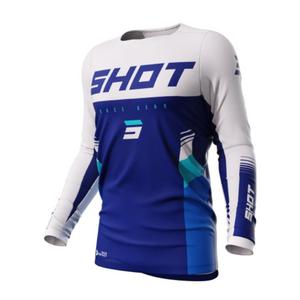 Maillot motocross Shot Contact Tracer azul y blanco liquidación