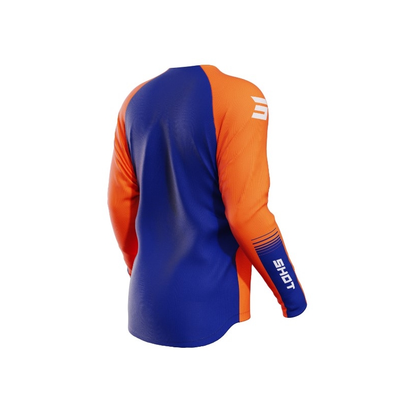 Maillot motocross Shot Contact Tracer azul-naranja liquidación
