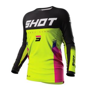 Maillot motocross Shot Contact Tracer negro-rosa-amarillo fluo liquidación