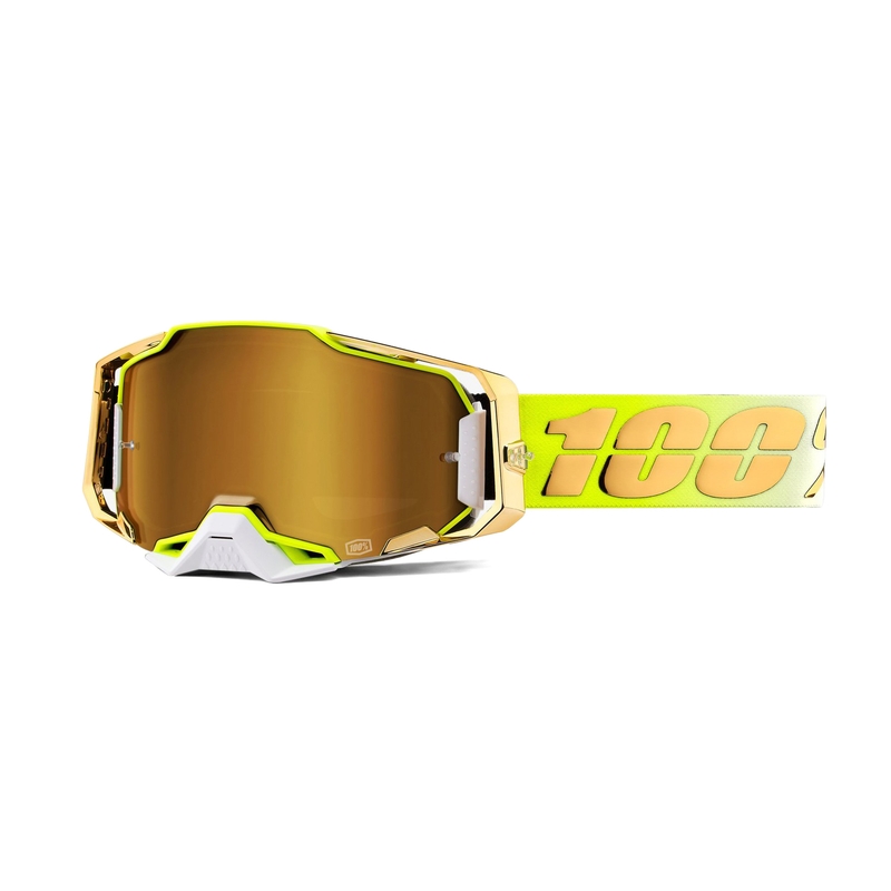 Motokrosové brýle 100% ARMEGA Feelgood zlaté (zlaté chrom plexi)