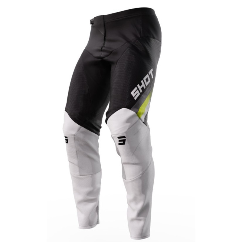 Pantalones motocross Shot Contact Tracer negro-blanco-amarillo fluo liquidación