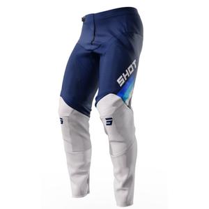 Pantalón motocross Shot Contact Tracer blanco-azul liquidación