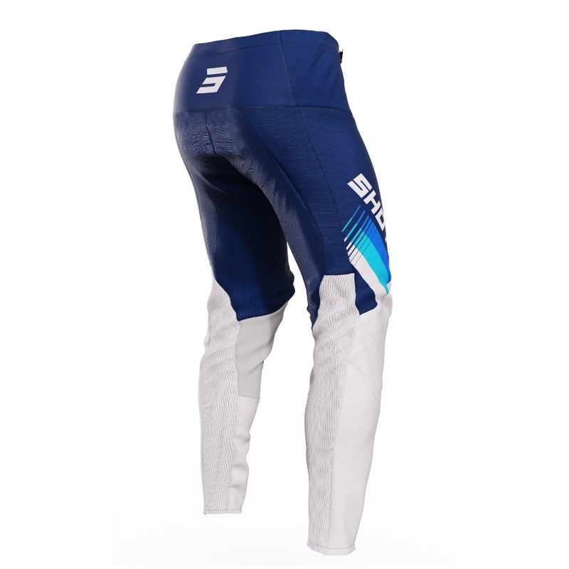 Pantalón motocross Shot Contact Tracer blanco-azul liquidación