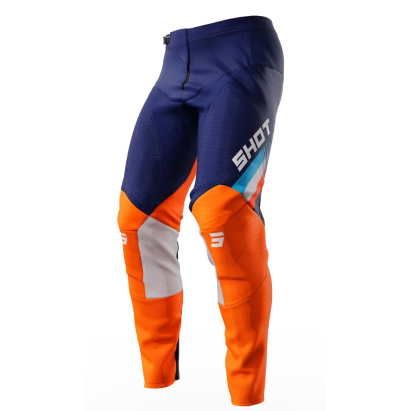 Pantalón motocross Shot Contact Tracer azul-naranja liquidación