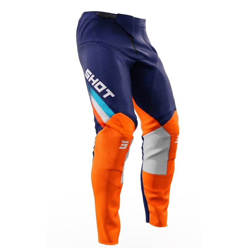 Pantalón motocross Shot Contact Tracer azul-naranja liquidación