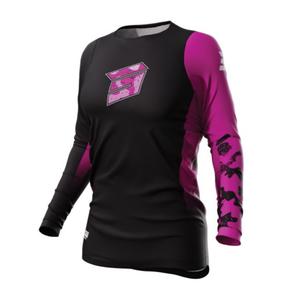 Maillot motocross mujer Shot Contact Shelly 2.0 negro y rosa liquidación