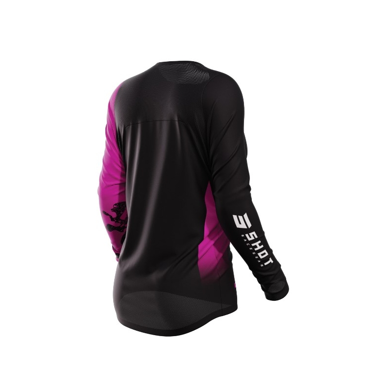 Maillot motocross mujer Shot Contact Shelly 2.0 negro y rosa liquidación
