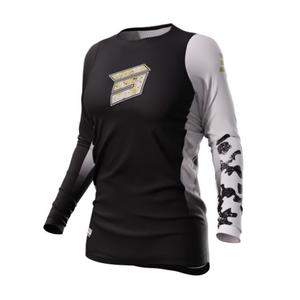 Maillot motocross mujer Shot Contact Shelly 2.0 negro-blanco-marrón liquidación
