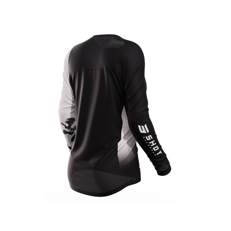 Maillot motocross mujer Shot Contact Shelly 2.0 negro-blanco-marrón liquidación