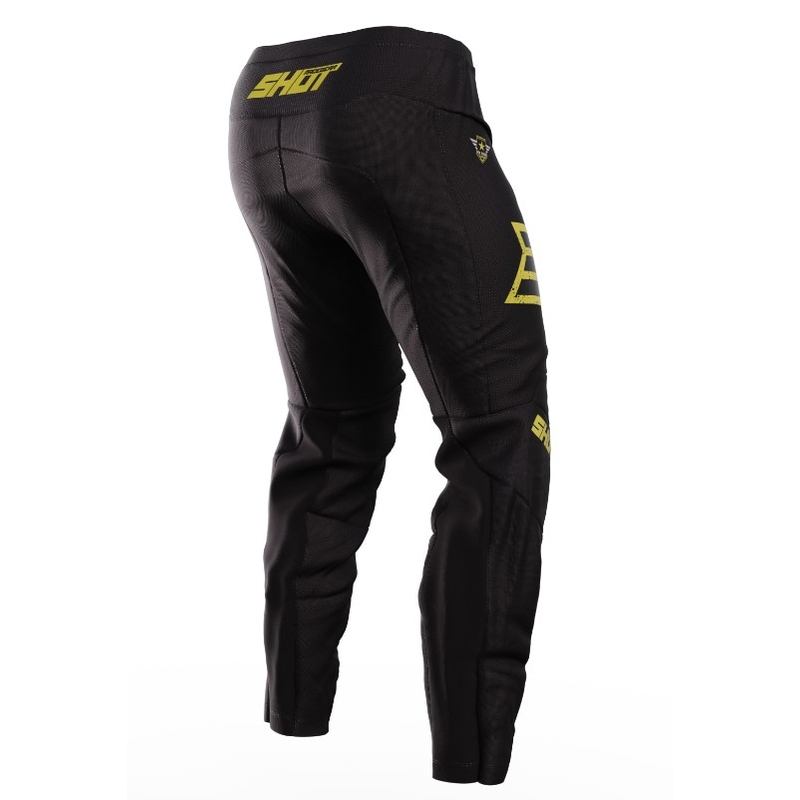 Pantalones motocross Shot Devo Army negro-dorado liquidación