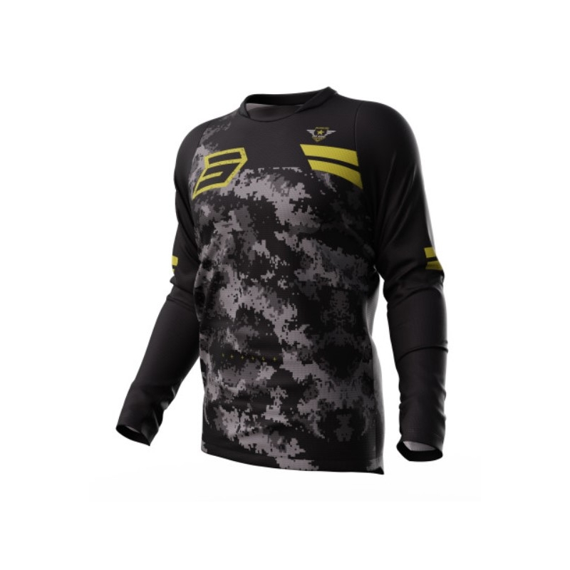 Maillot motocross Shot Devo Army negro-gris-dorado liquidación
