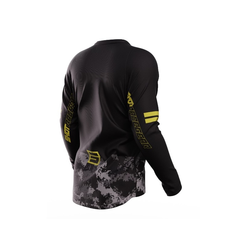 Maillot motocross Shot Devo Army negro-gris-dorado liquidación